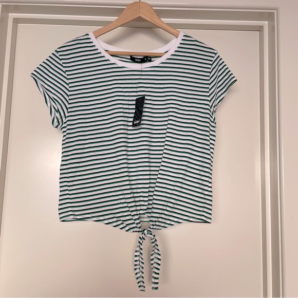 Sportsgirl Tops Newsportsgirl Knottie Top Cropped Length Green